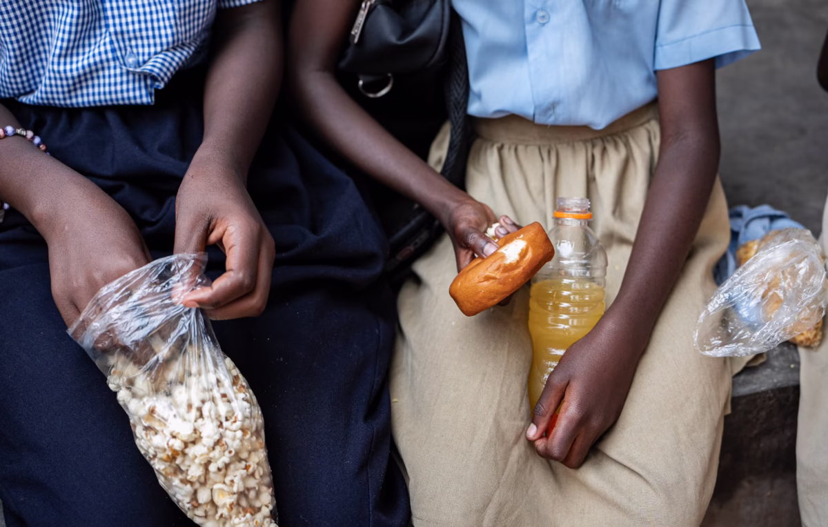 snacks and sugary drinks